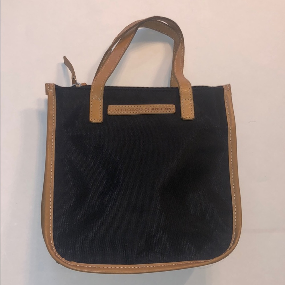 United Colors of Benetton mini bag nylon black&tan